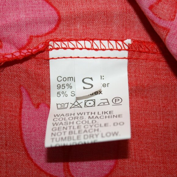 Dress Maxi Halter Floral Tiered Tropical Summer Sleeveless Orange Pink Small - Picture 8 of 15